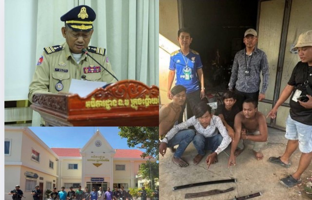 សម្ថកិចចុះបង្រ្កាប មុខសញ្ញា កា ប់ ប្លន់ នៅក្នុងក្រុងប៉ោយប៉ែត  ចំនួន០៣ករណី និងឃា..ត់ខ្លួនជនសង្ស័យបានចំនួន១០នាក់ ។